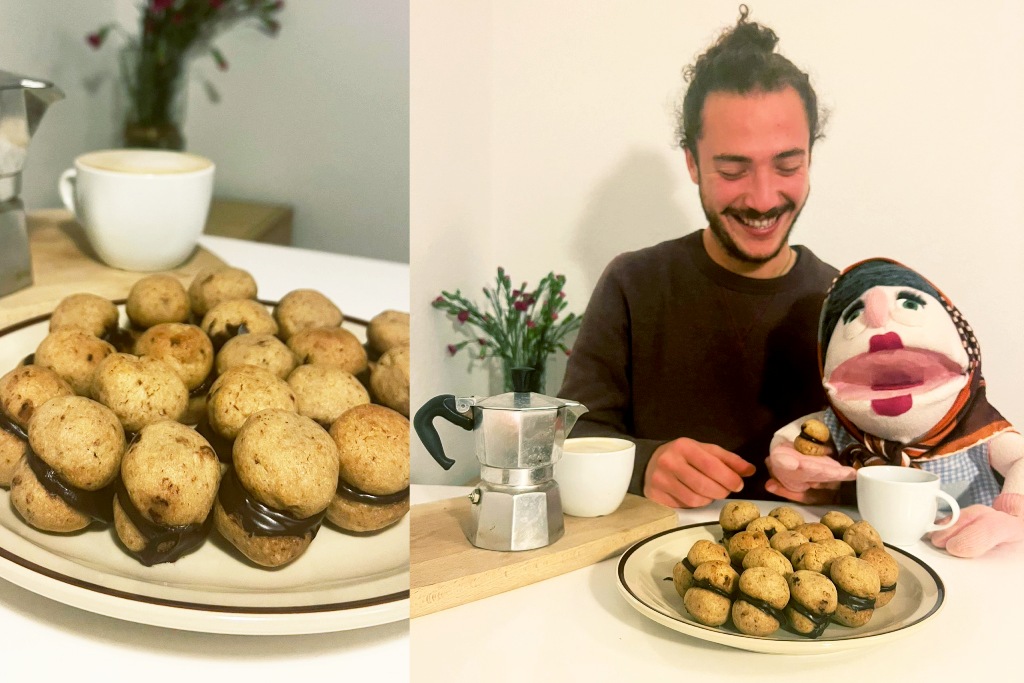 Plant-based Italian-style chocolate cookies (Baci di Dama-inspired) // A grandchild in my kitchen